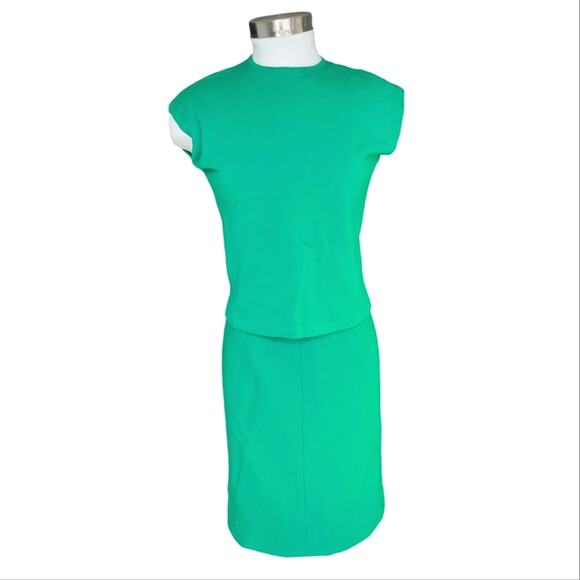 Banff Vintage 3 Piece Skirt Jacket Set Wool Green 10 - Picture 4 of 11